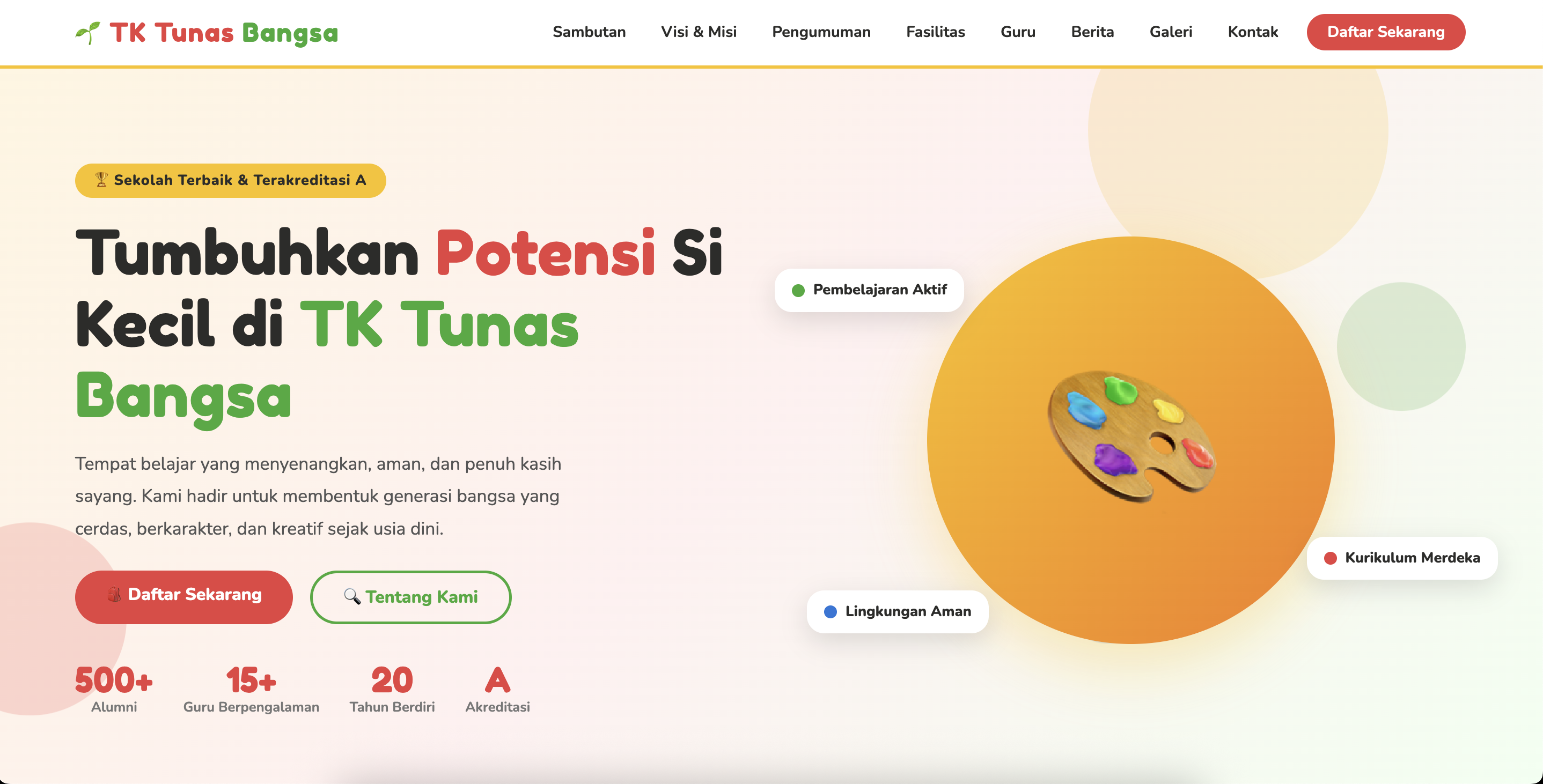 Template Sekolah TK Satu